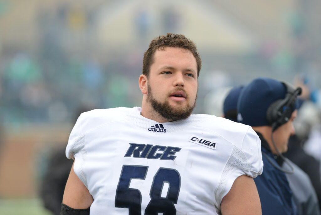 Rice Football 2022 Iron Man Offensive Lineman Shea Baker