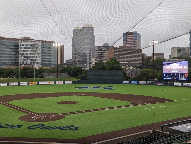 Rice Baseball Rain Delay