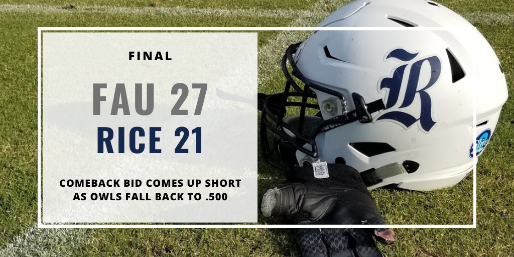Rice Football, game recap